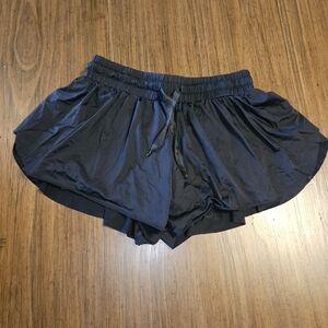 Liberty Pro Black Butterfly Running Shorts Size XS Elastic Waist Lined Flowy